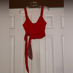 FREE PEOPLE ORANGE TANK TOP